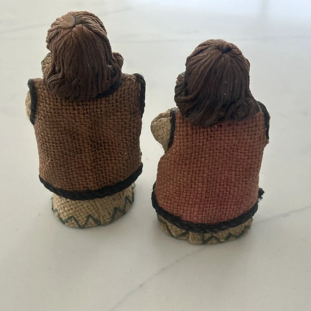 Burlap Dolls Taiwan Handmade Vintage Carrollers
